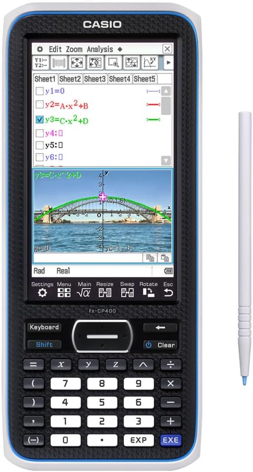 Casio FX-CP400 classpad II Grafikrechner, Schwarz Neues Modell Single, Neues Modell Single