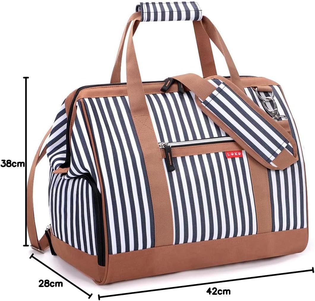 Lekesky Mittelgross Reisetasche Weekender Damen mit Schuhfach, Grosses Öffnungsdesign, 45L Reisetasc
