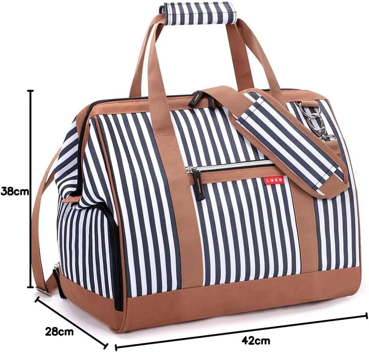 Lekesky Mittelgross Reisetasche Weekender Damen mit Schuhfach, Grosses Öffnungsdesign, 45L Reisetasc