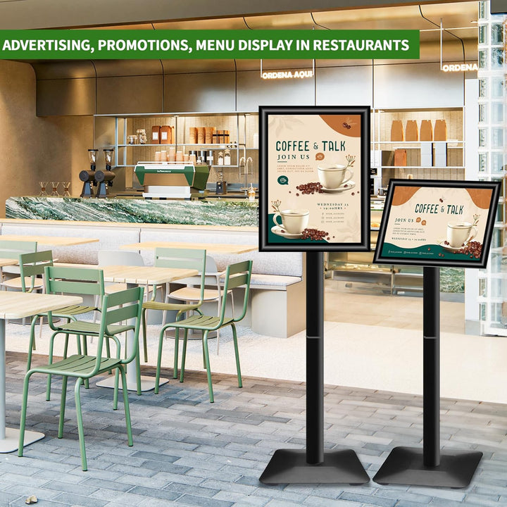VAIIGO Heavy Duty Sign Holder Poster Stand, Adjustable Menu Display Stand Floor Standing Sign Holder