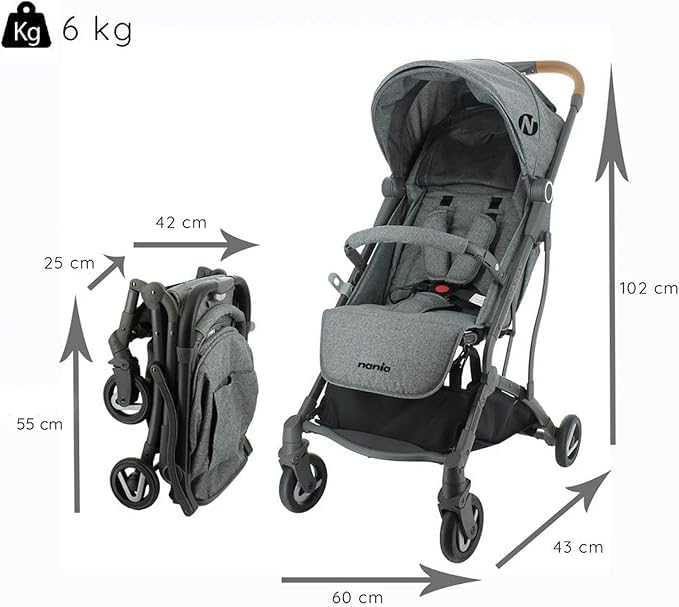 nania Kompakter Kinderwagen CASSY LUXE VEGAS 6-48 Monate, leicht und handlich - Leichter Kinderwagen
