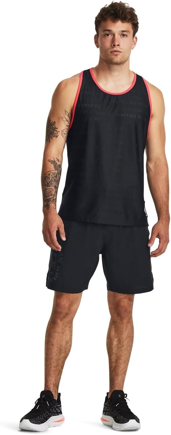 Under Armour Herren Run Everywhere Singlet Laufbekleidung Tank-Top Schwarz - L