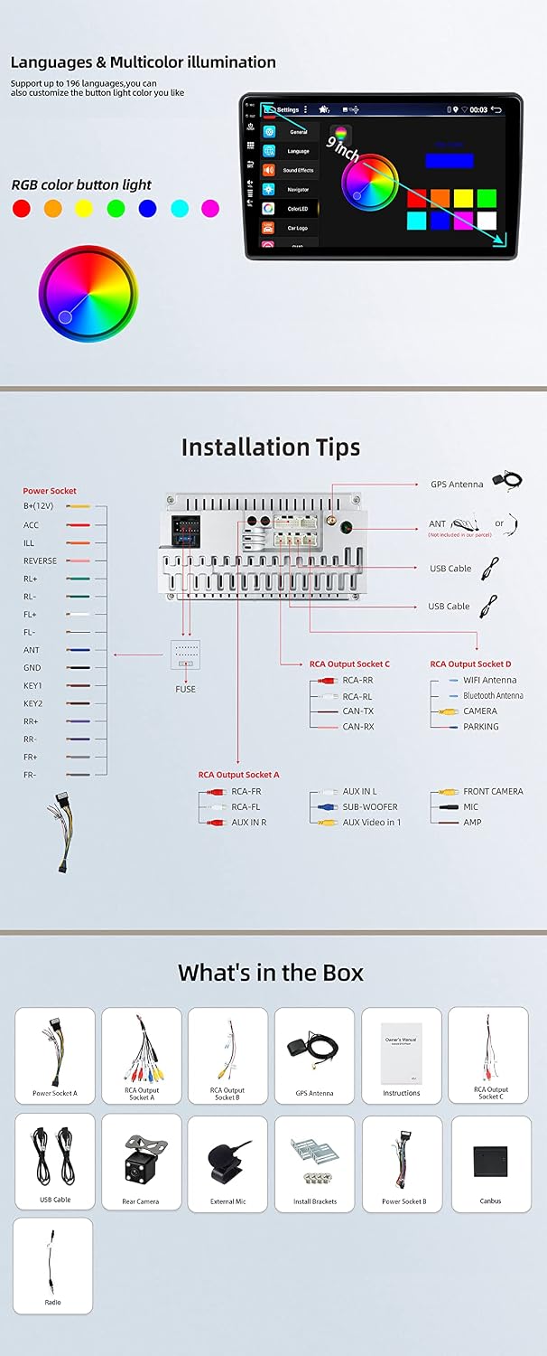 JOYX - 6G+128G - Android 12 IPS Autoradio Passt für FIAT Ducato/Citroen Jumper/Peugeot Boxer - Kabel