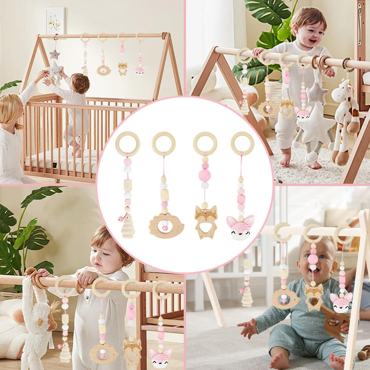 Spielbogen Baby Spielzeug ab 0 Monate 4 Stück Spielebogen Babies Toys Spielbögen Baby Gym Anhänger H