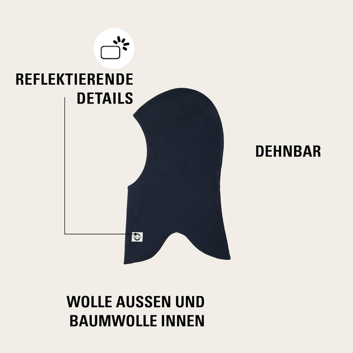 Mikk-line Schalmütze Kinder | Balaclava Kinder Mit 100% Mulesing-Freier Merinowolle | Isolierend Wol