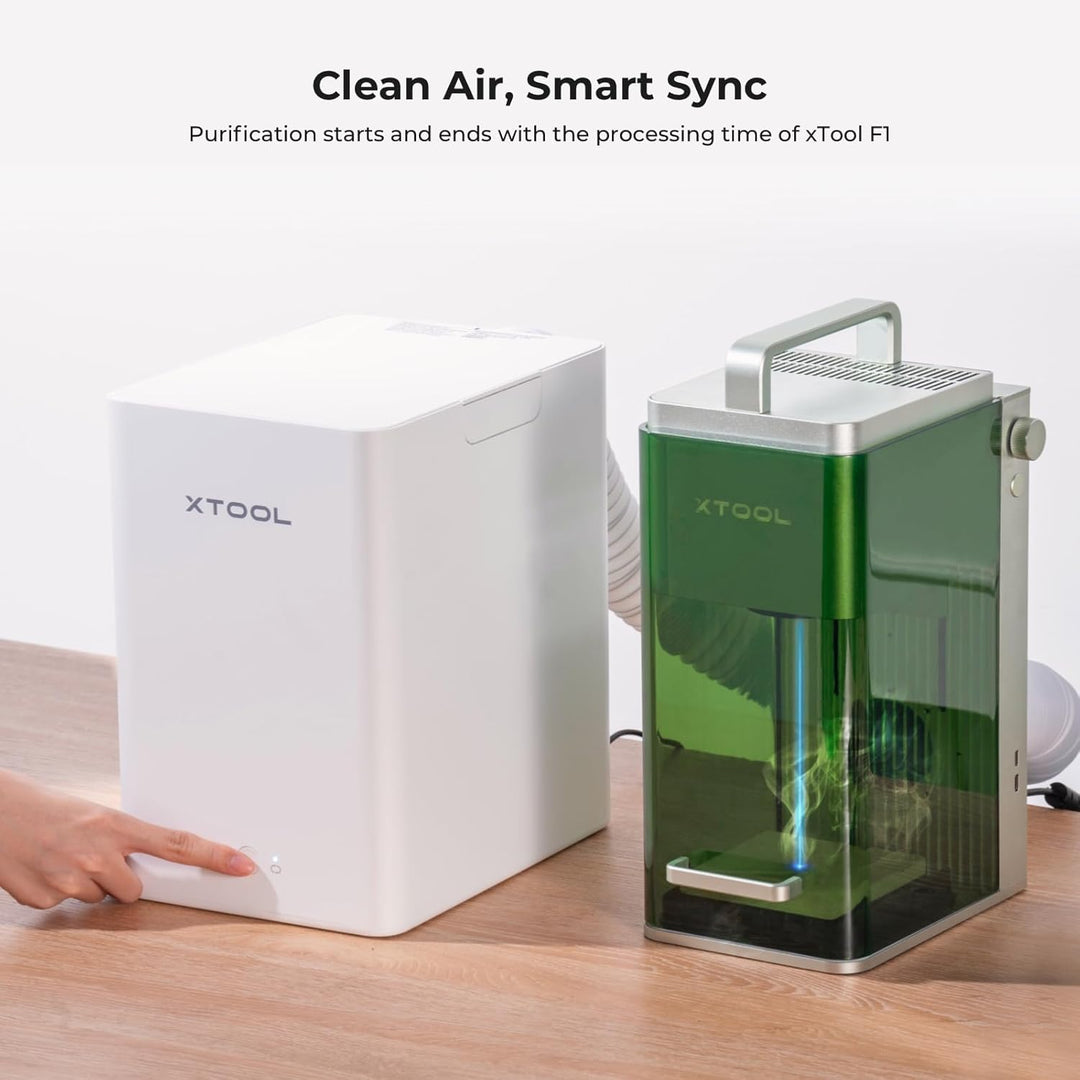 xTool F1 Desktop Luftreiniger, Rauchabsauger mit 3 Schicht Filterung, Hepa Portable Air Purifier nur