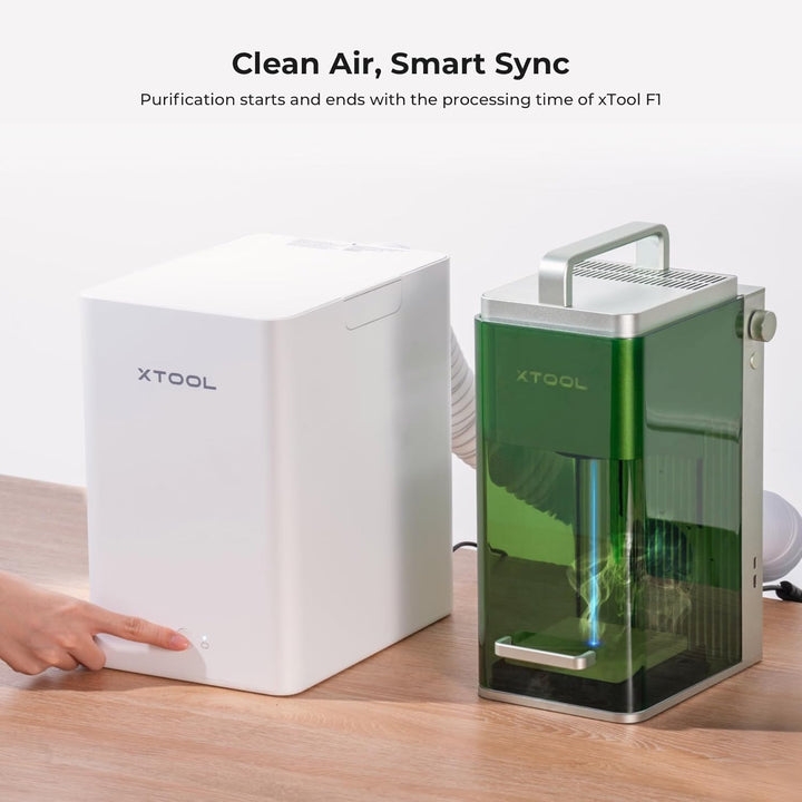 xTool F1 Desktop Luftreiniger, Rauchabsauger mit 3 Schicht Filterung, Hepa Portable Air Purifier nur