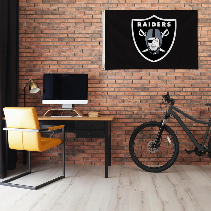 Rico NFL Flagge mit Ösen, einseitig Bedruckt, 91 x 152 cm, Denver Broncos, 3' x 5', Denver Broncos