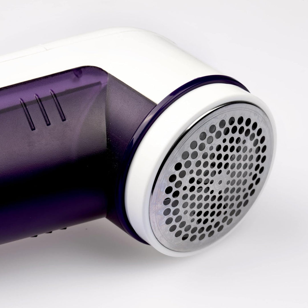 Prym - Prym Plastik Metall Lila/Weiss Batteriebetriebener Maxi-Fusselentferner und Stoffrasierer für