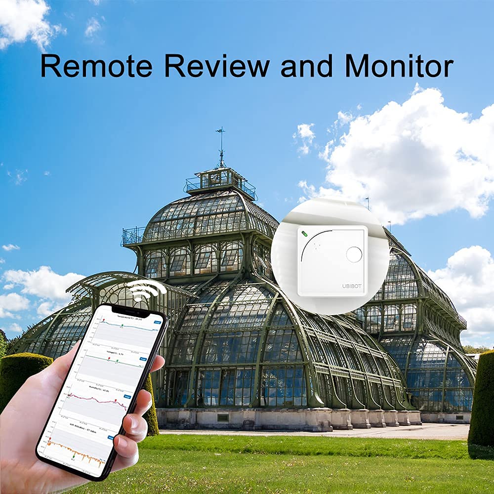 UbiBot WS1 | WLAN-fähiger Temperatur- und Feuchtigkeitsmesser, drahtloses Thermo- und Hygrometer, Ap