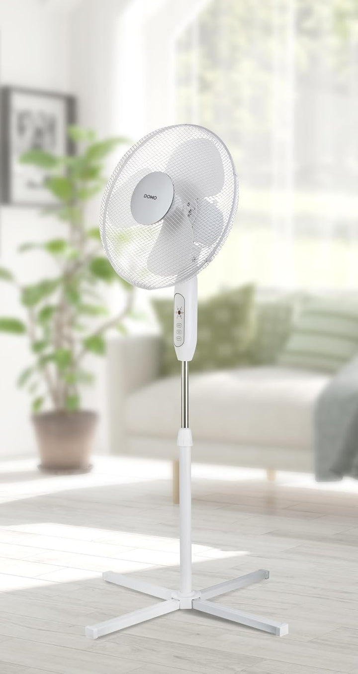 DOMO DO8141 Standventilator 40W (Ø) 40cm Weiss, 40, Kunststoff
