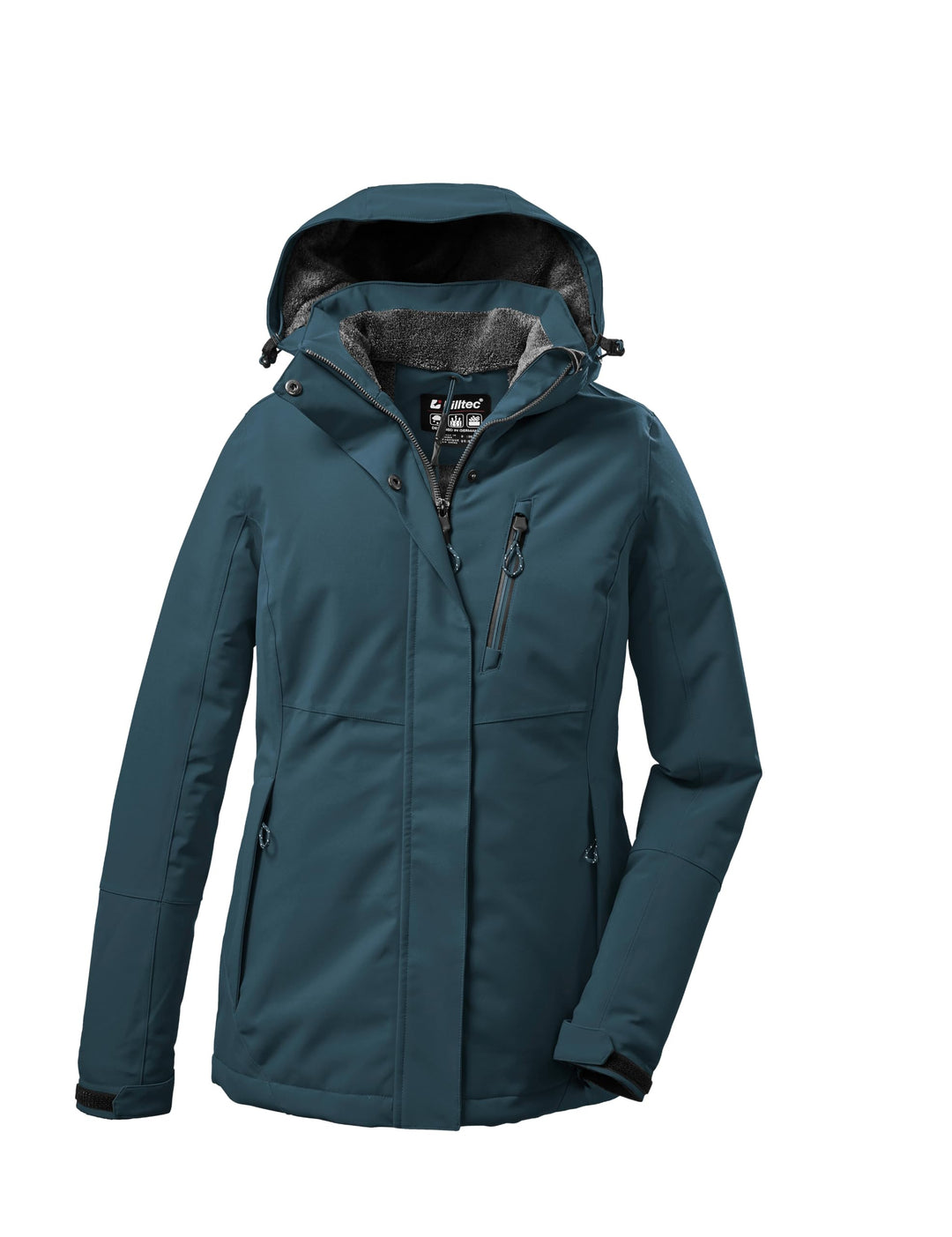 Killtec Damen Outdoorjacke Funktionsjacke mit abzippbarer Kapuze KOW 140 WMN Jckt wasserdicht, Windd