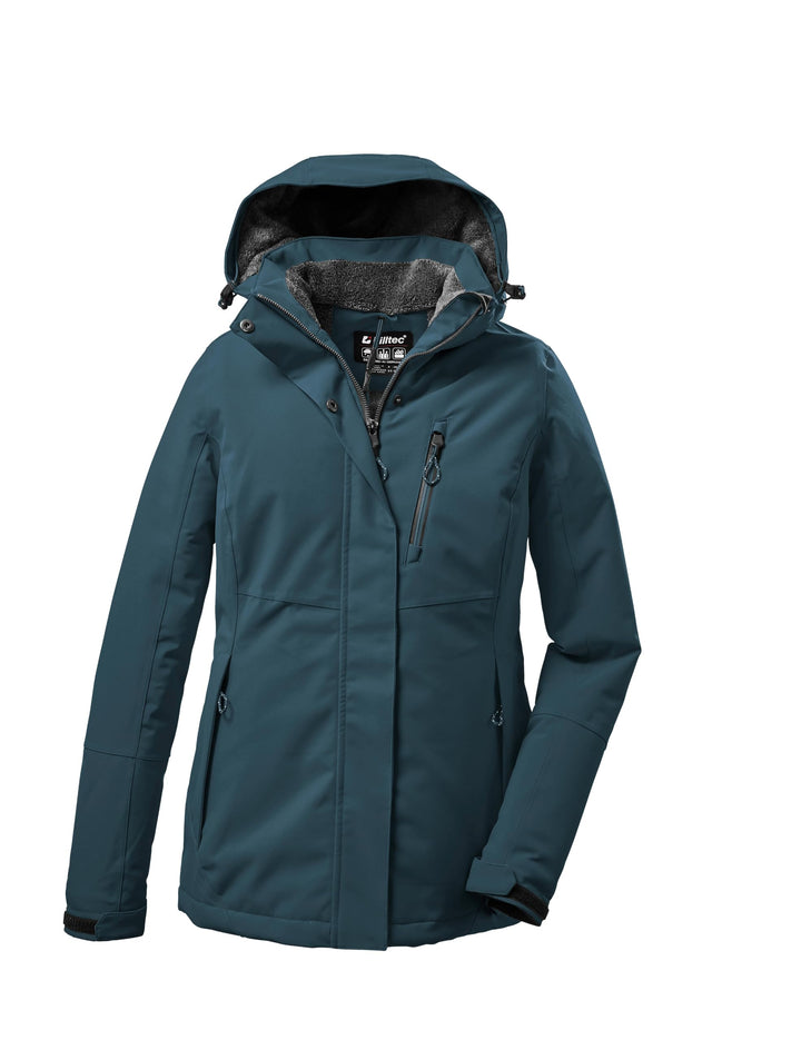 Killtec Damen Outdoorjacke Funktionsjacke mit abzippbarer Kapuze KOW 140 WMN Jckt wasserdicht, Windd