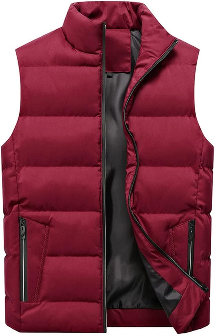 YOUTHUP Weste Herren Steppweste Winter Freizeit Wärme Ärmellose Sportweste Outdoor Stehkragen Winter