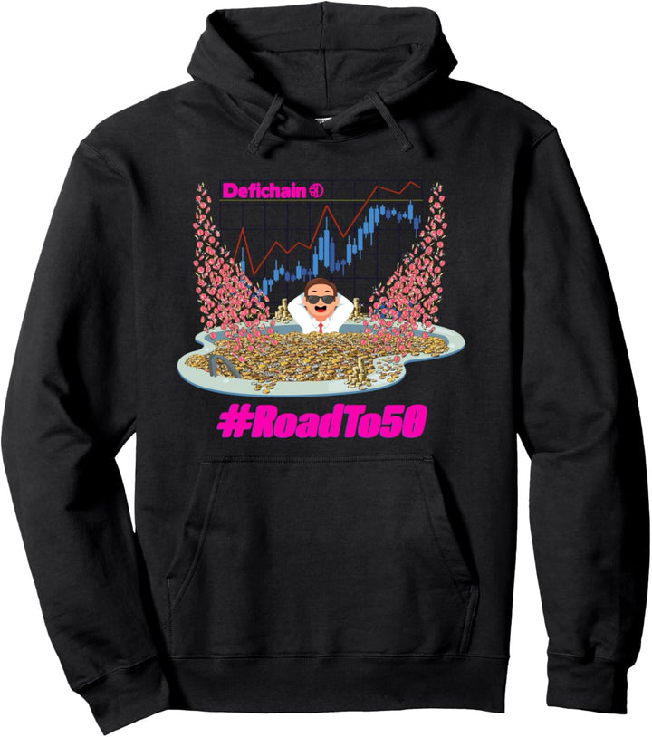 DFI Pool Chart DeFIChain #Roadto50 Crypto Krypto Pullover Hoodie