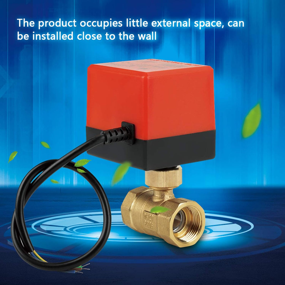 DC 12V G3 / 4 "DN20 Messing 2-Wege-Motorventil mit elektrischer Kugel für die Durchflussregelung, mo