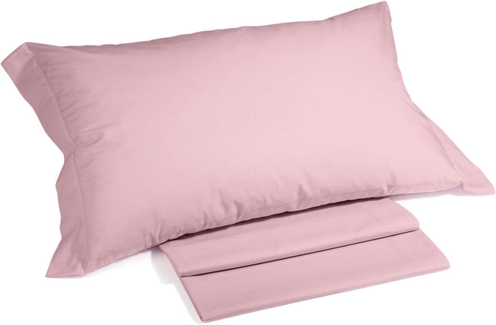 Caleffi - Bettwäsche-Set aus Baumwolle, einfarbig, für Einzelbett, Rosa Einzelbett Rosa, Einzelbett