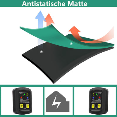 uyoyous Lötmatte ESD Matte Antistatische Matten 300x60 cm Hitzebeständig Antistatikmatte Gummimatten