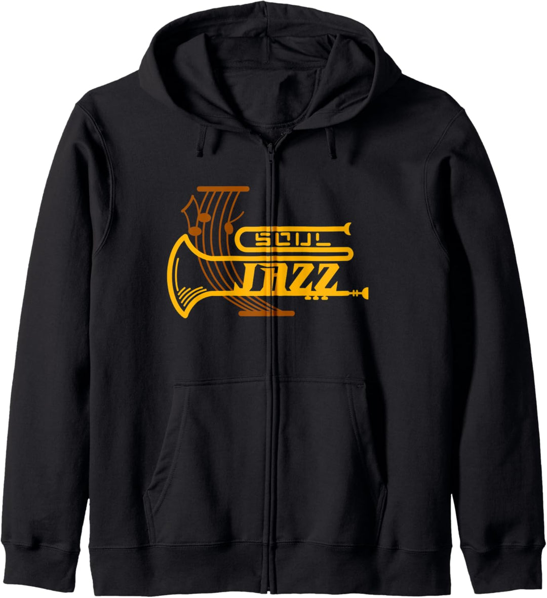 Jazz Soul Jazzmusiker Trompeter Noten Kapuzenjacke