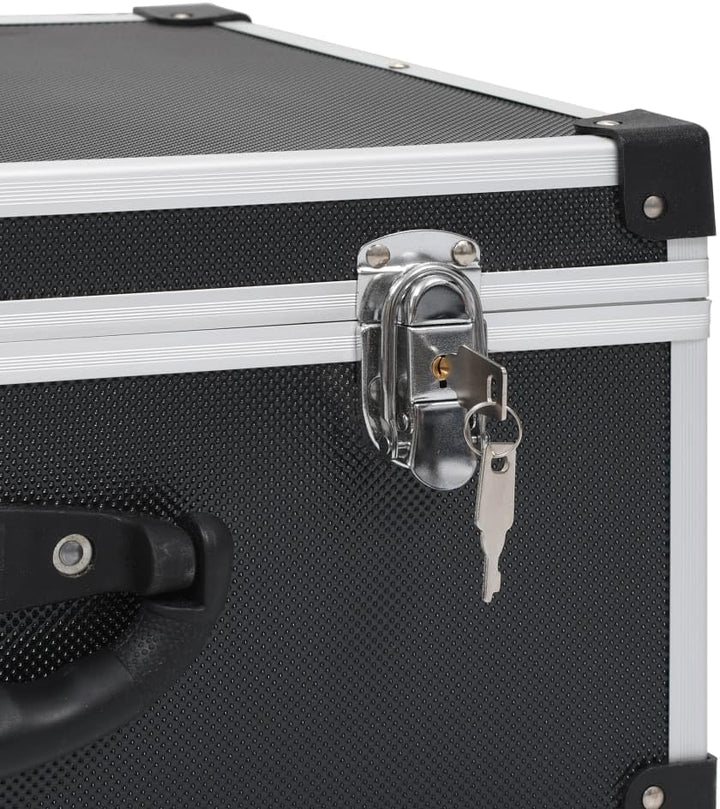 vidaXL CD Koffer für 60 CDs mit 2 Schlüsseln DJ Case Box Alukoffer Aufbewahrungsbox Transportbox Sor