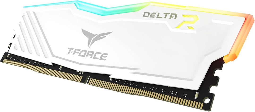 TEAMGROUP Team T-Force Delta RGB DDR4 Gaming Memory, 2 x 8 GB, 3600 MHz, 288 Pin DIMM, White 16GB (8