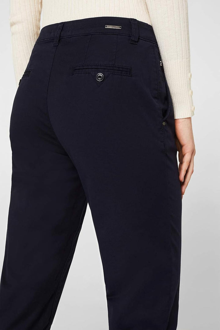 ESPRIT Damen Hose 25W 400/Navy, 25W 400/Navy