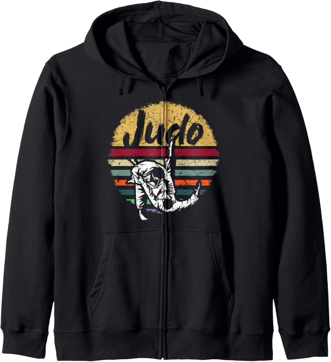 Judo Judoka Vintage Kampfsport Training Ringen Geschenk Kapuzenjacke