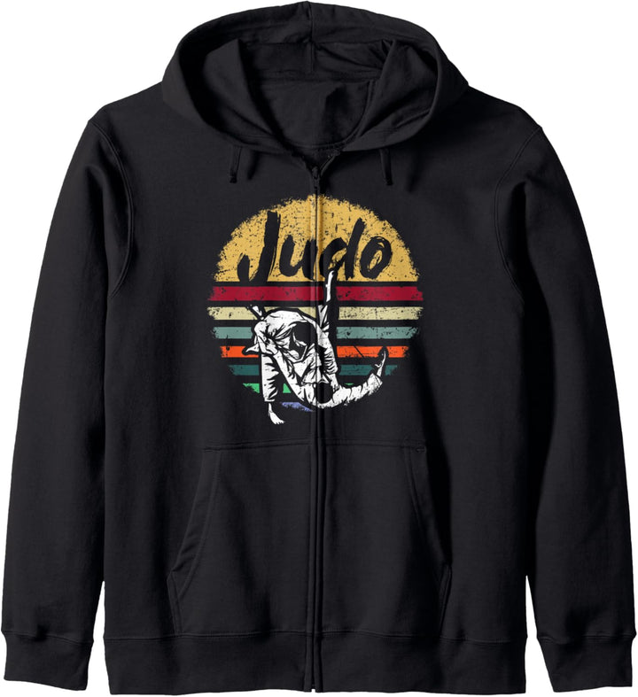 Judo Judoka Vintage Kampfsport Training Ringen Geschenk Kapuzenjacke