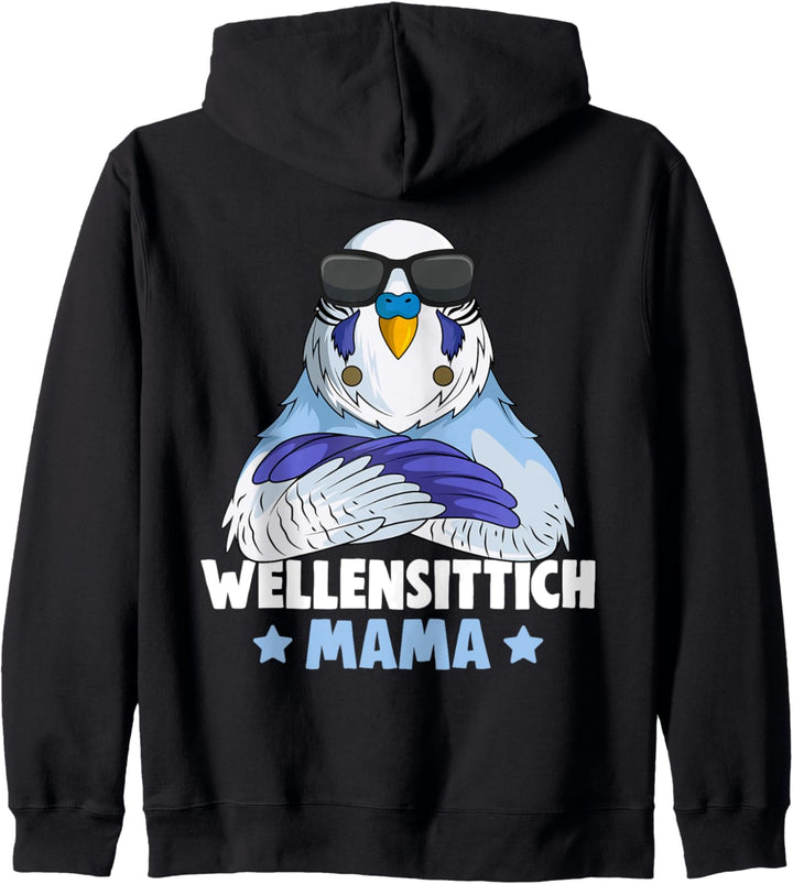 Wellensittich Sittich Mama Kapuzenjacke
