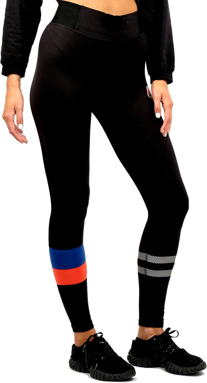Ultra Game NBA Damen Leggings Perimeter Fitness Sport Yoga Hose New York Knicks L Schwarz, New York