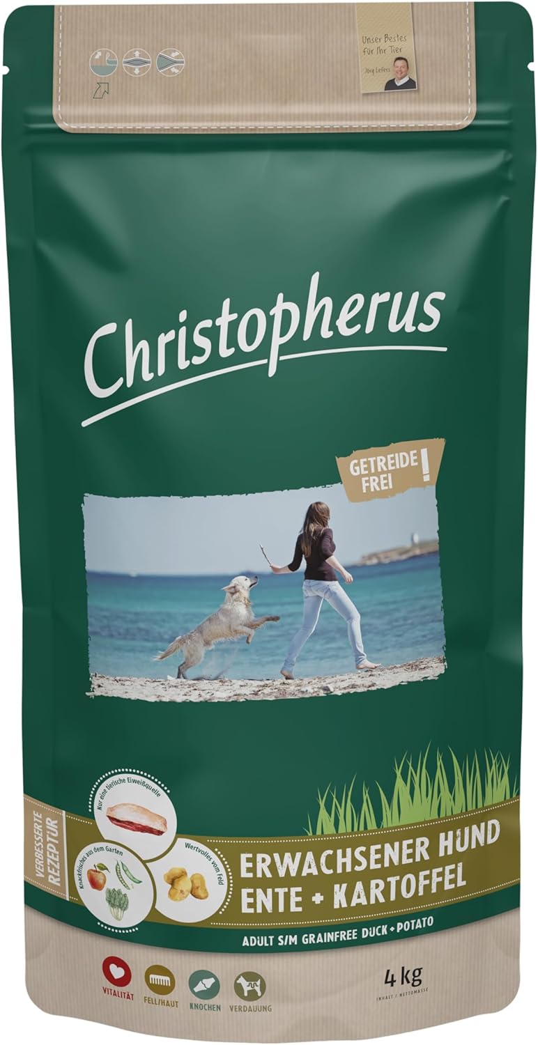 Christopherus Grainfree, Vollnahrung für den ausgewachsenen Hund mit normaler Aktivität, Trockenfutt