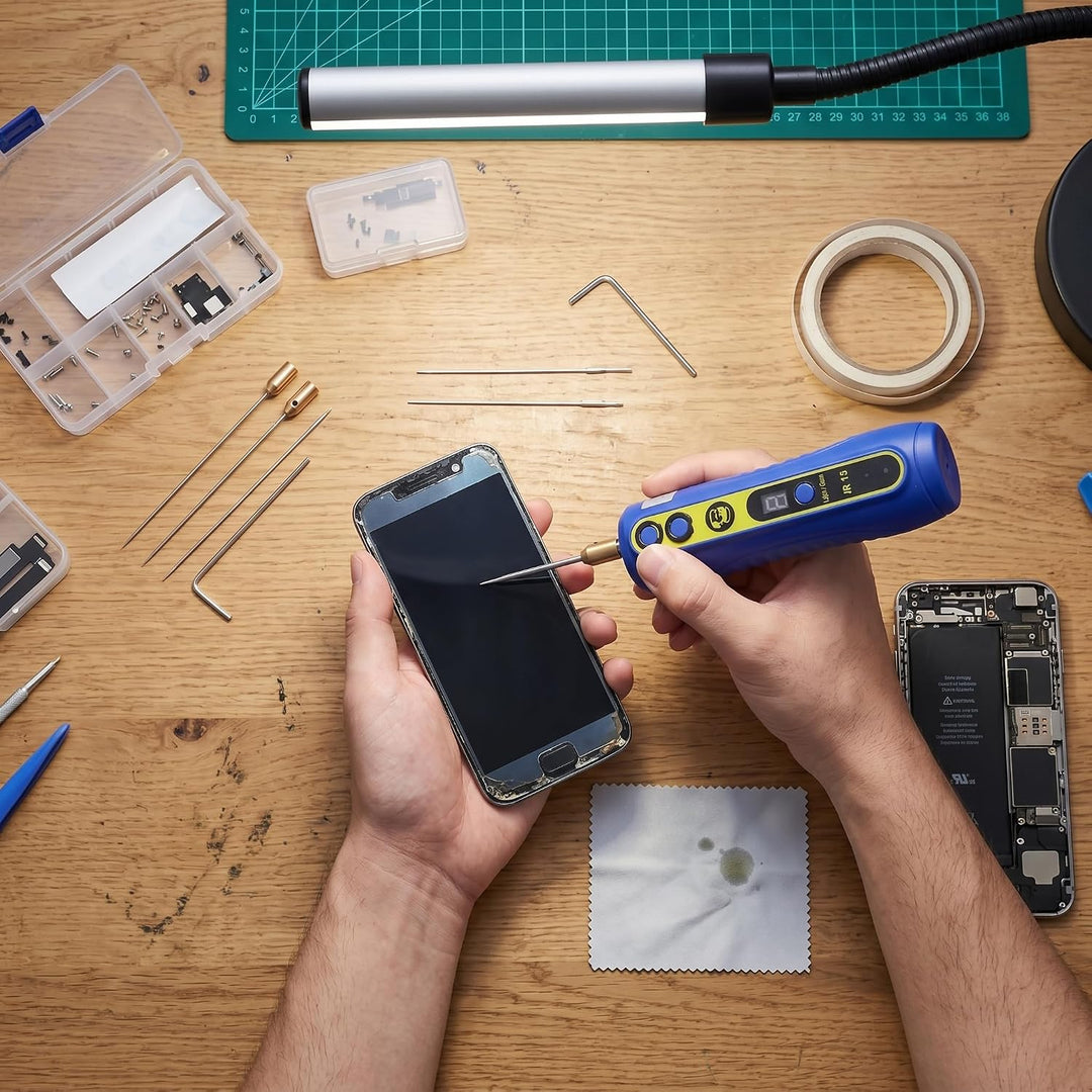 Fafeicy Elektrisches Leimentfernungswerkzeug, IR13-Handybildschirm-Hartkleberentferner Trockenleimsc
