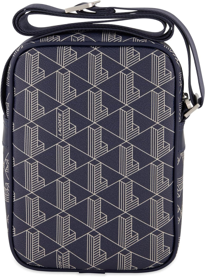 Lacoste Herren Beuteltasche VERTICAL CAMERA BAG Dunkelblau/Weiss (M83) Einheitsgrösse, Dunkelblau/We