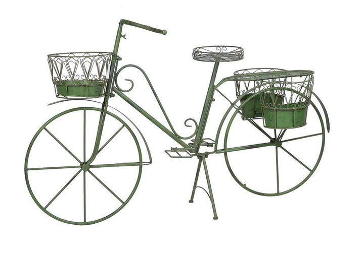 PFLANZFAHRRAD „LE JARDIN DE PROVENCE“ – Deko Fahrrad aus Eisen im Vintage Stil mit 4 Pflanzkörben Gr