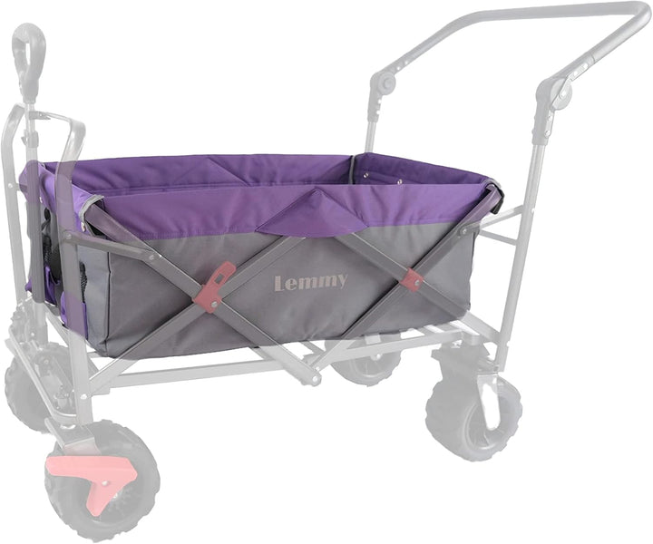 Lemmy Bollerwagen Zubehör Bezüge Universal Grau Lila LMY100 (LMY100CR-GYP) (Grey and Lila),nur Bezüg
