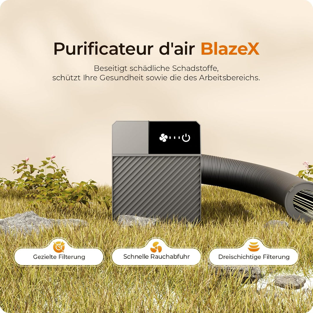 BlazeX Luftreiniger für M3 Lasergravierer, 3-stufiger Rauchabsauger mit HEPA- &amp; Aktivkohlefilter, ho