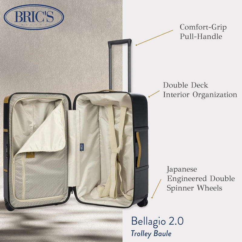 Reisekoffer Bellagio, Einheitsgrösse.Schwarz/Braun Gross (70-79 cm) Schwarz/Braun, Gross (70-79 cm)