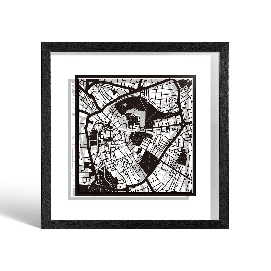 O3 DESIGN STUDIO - Marco de Papel para mapas, 22,8 x 22,8 cm, en Caja de Regalo, Fondo, autocambiant