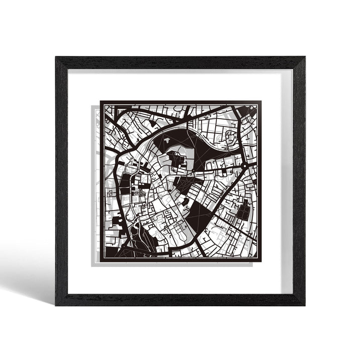 O3 DESIGN STUDIO - Marco de Papel para mapas, 22,8 x 22,8 cm, en Caja de Regalo, Fondo, autocambiant