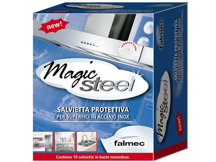 FALMEC Reinigungstücher Magic-Steel | Edelstahl-Reinigung und Pflege | KACL.815 | 10 Stück