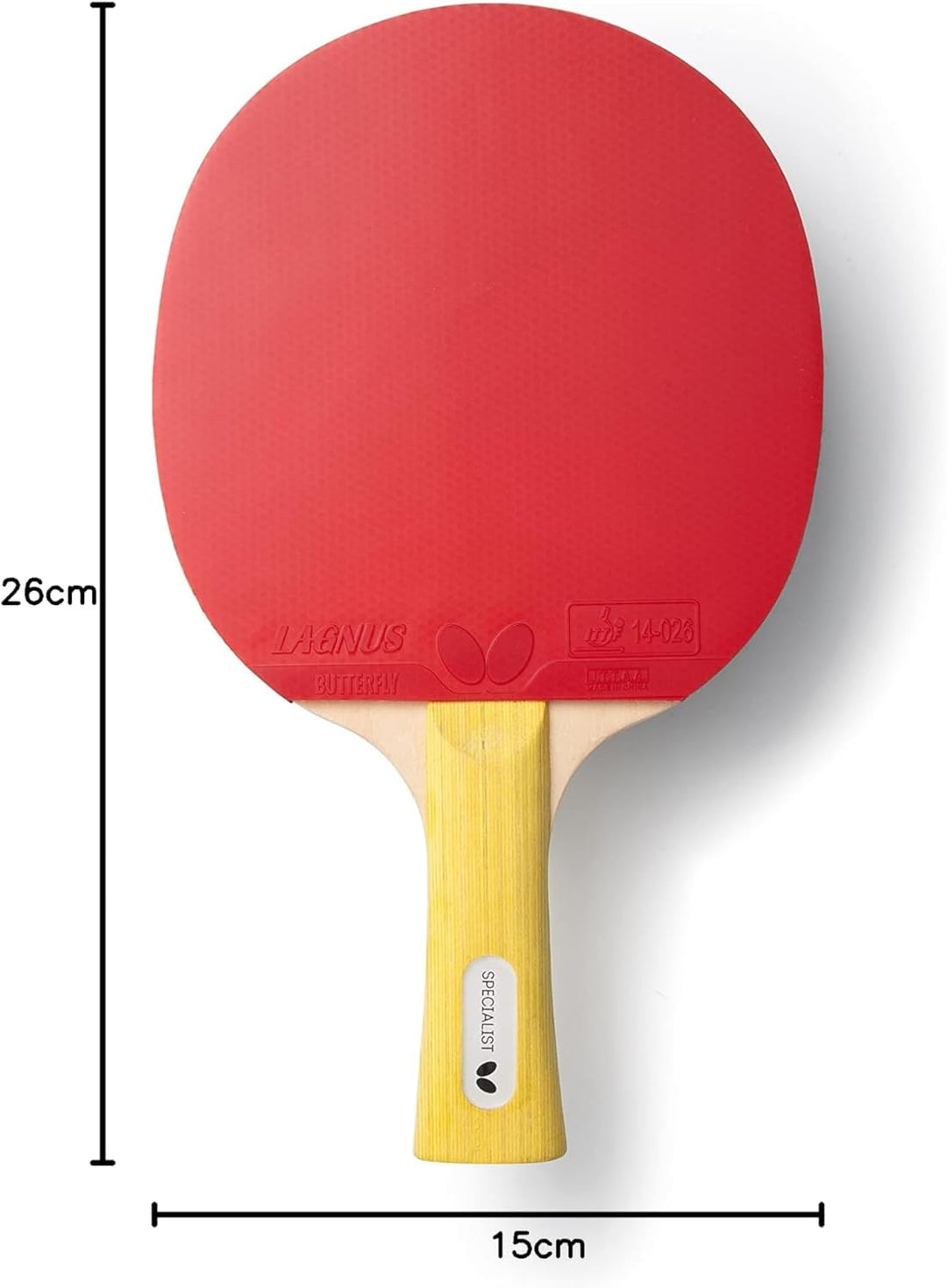 BUTTERFLY Tischtennisschläger Specialist | Profi-Tischtennisschläger für Erfahrene- und Wettkampfspi