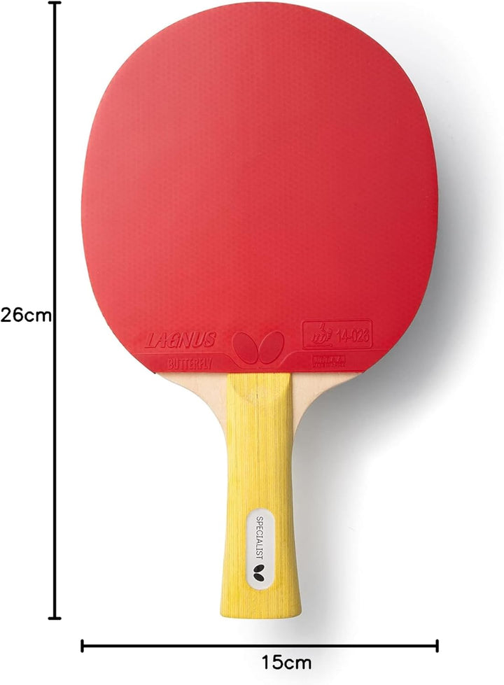 BUTTERFLY Tischtennisschläger Specialist | Profi-Tischtennisschläger für Erfahrene- und Wettkampfspi