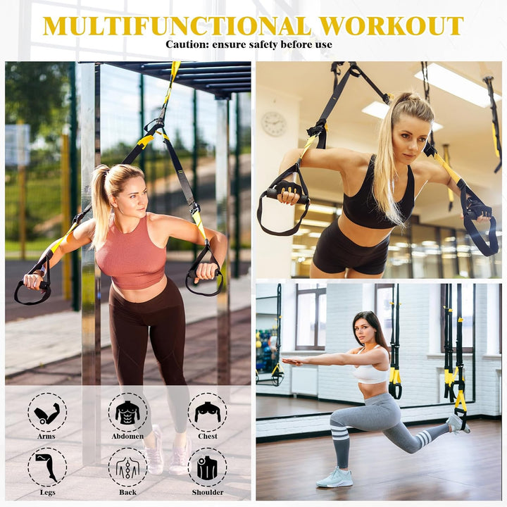Schlingentrainer, Sling Trainer Set, Verstellbarer, Suspension Trainer mit Türanker, Slingtrainer Bä