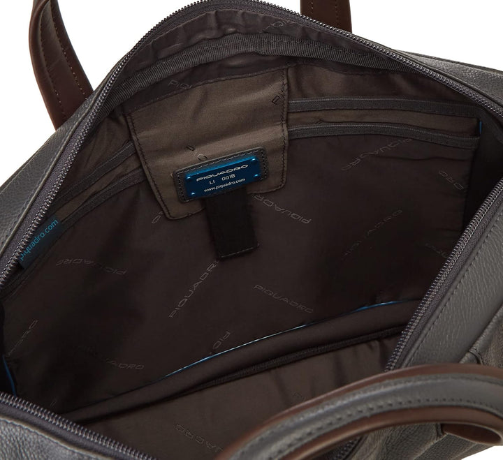 Piquadro Unisex Pc 14" CARTELLA DUE MANICI Einheitsgrösse Blu/Marrone, Einheitsgrösse Blu/Marrone