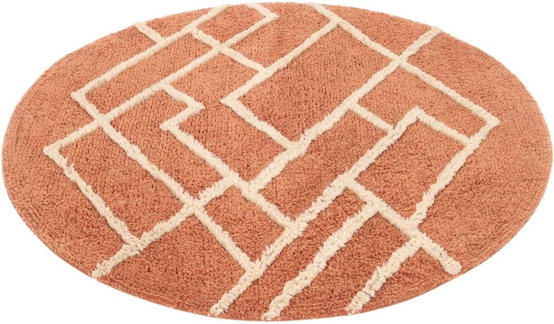 RugVista Badematte Riviera, ∅ 90 cm, Rund, Mittelflor, Moderner Badteppich, Maschinenwaschbar bis 30