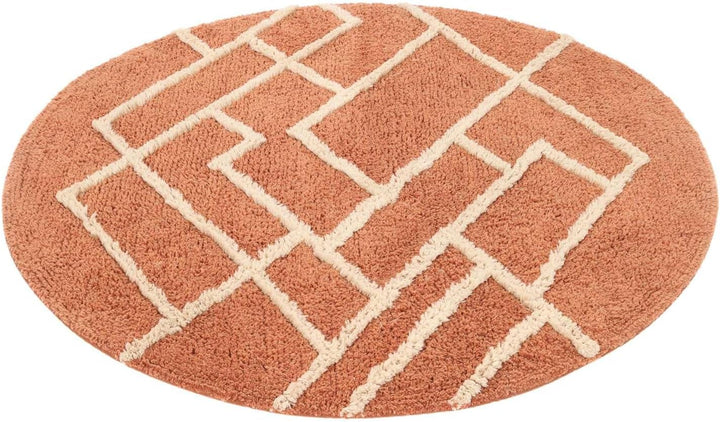 RugVista Badematte Riviera, ∅ 90 cm, Rund, Mittelflor, Moderner Badteppich, Maschinenwaschbar bis 30