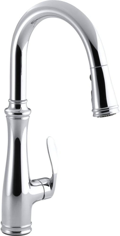 Kohler K-560-CP Bellera Ausziehbare Küchenarmatur, Küchenspüle, herausziehbarem, 3-Sprüh-Wasserhahn,