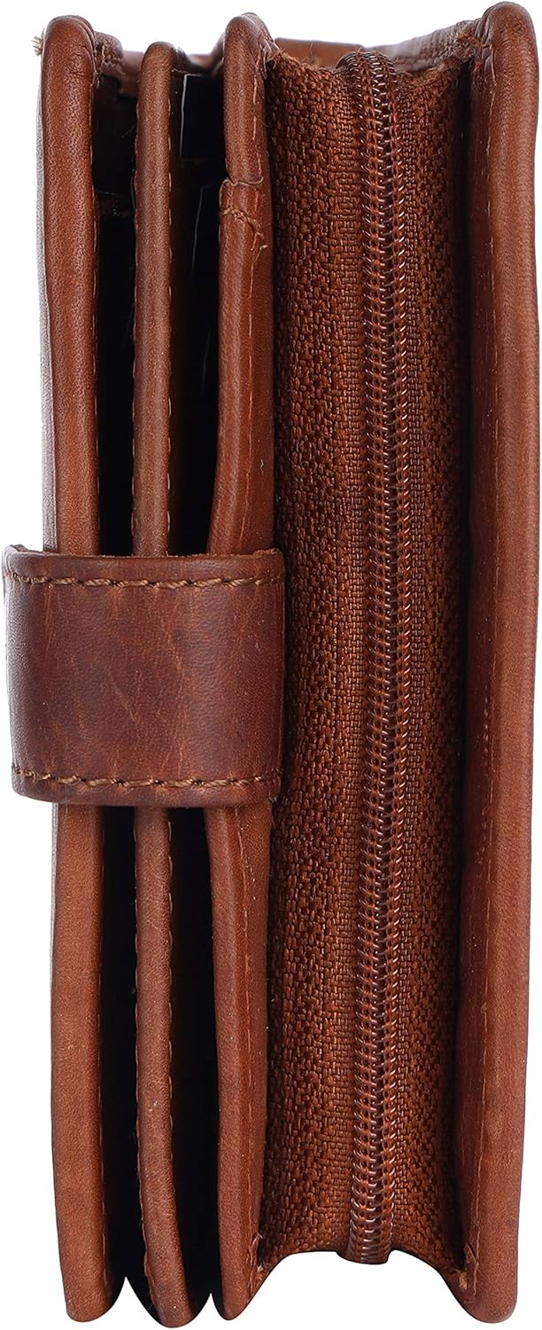 Chunkyrayan Echtleder Damen Geldbörse Hochwertig Vintage RFID Schutz inklusive Leder Schlüsselanhäng