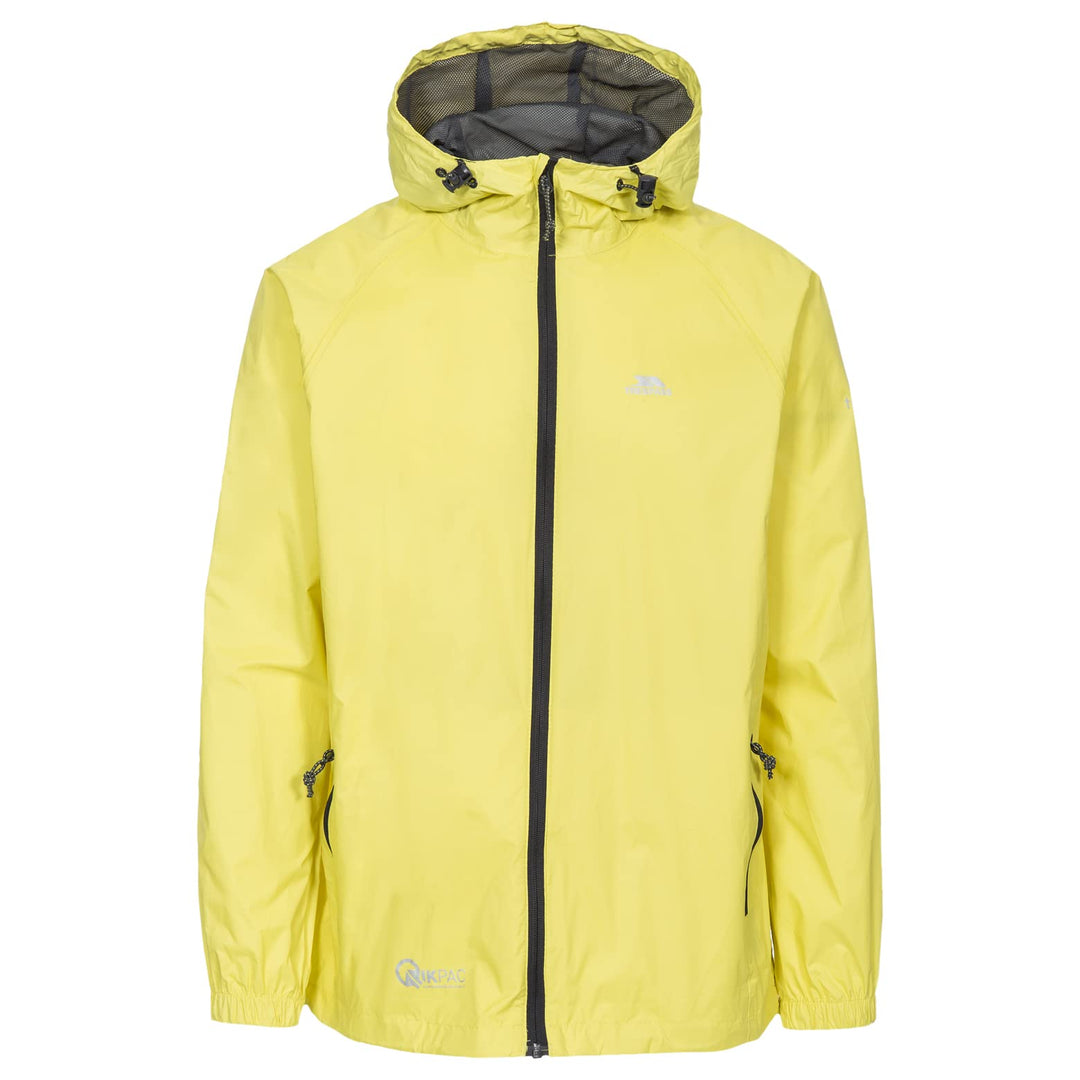 Trespass Unisex Qikpac Jacket Kompakt Zusammenrollbare Wasserdichte Regenjacke (1er Pack), XXS Gelb