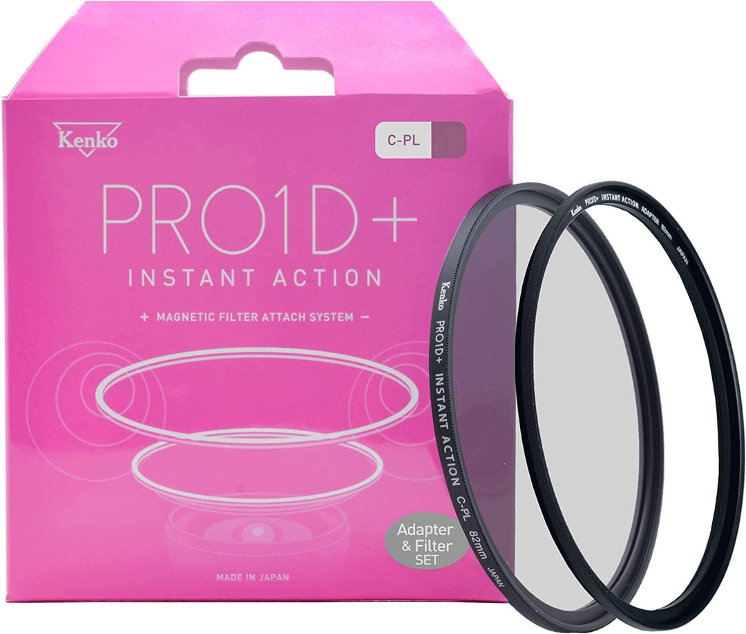 Kenko PRO1D+ INSTANT Action C-PL&Adapter Ring Set 82mm Magnetic Effect Filter C-PL Set 82mm, C-PL Se